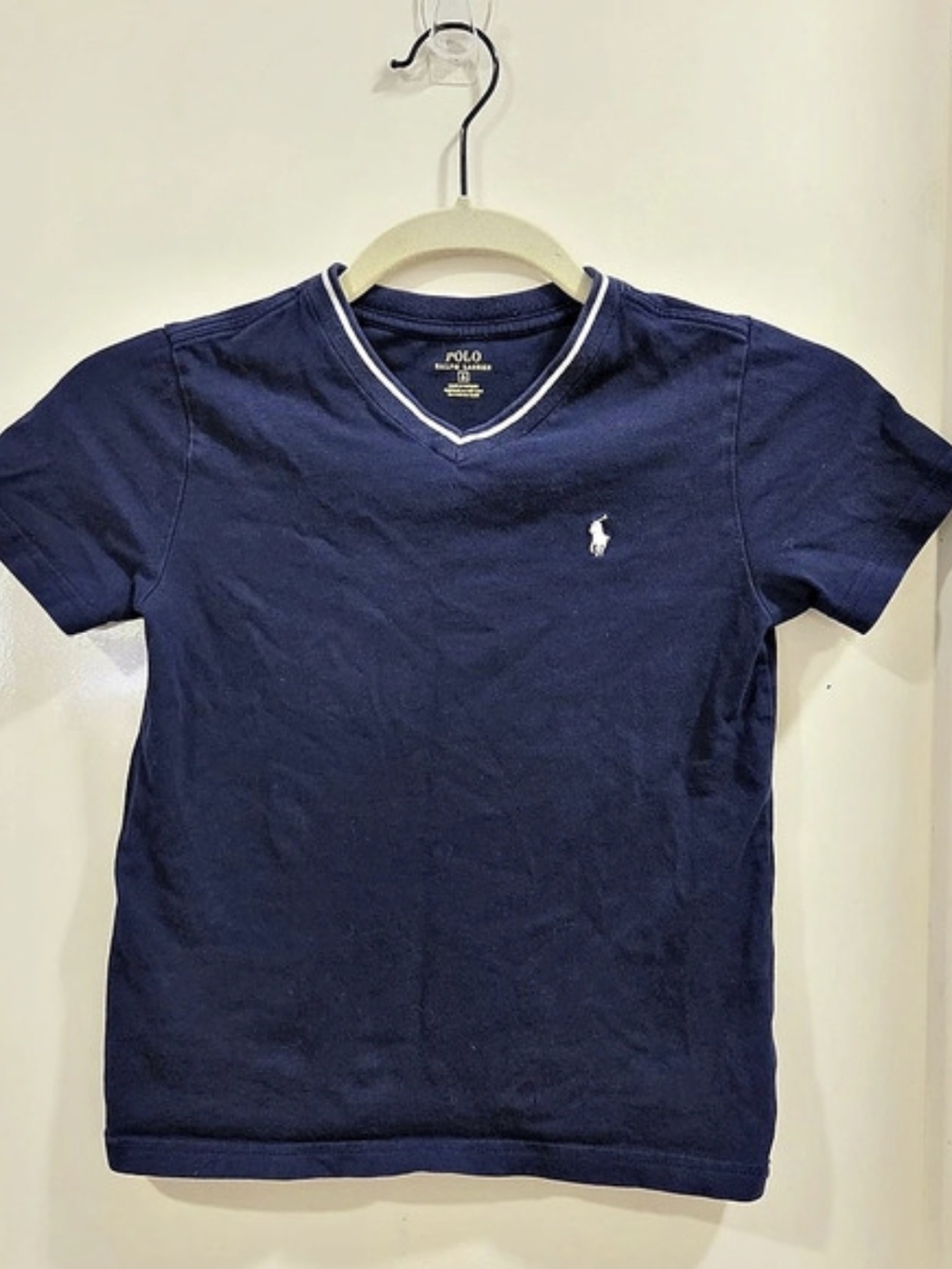 Polo Ralph Lauren Boys Size 6 Blue V-Neck Tee